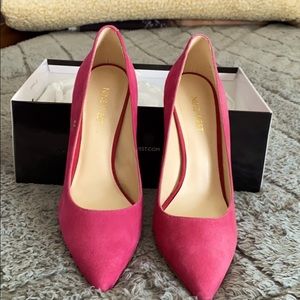Nine West Tatiana Pink Suede Heels